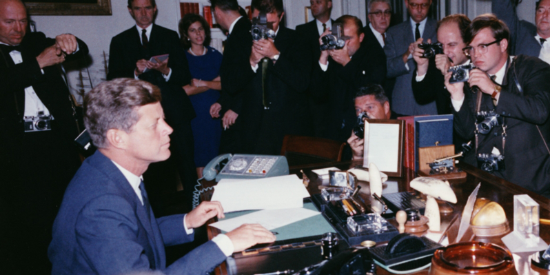 President Kennedy Signs the Cuba Quarantine
