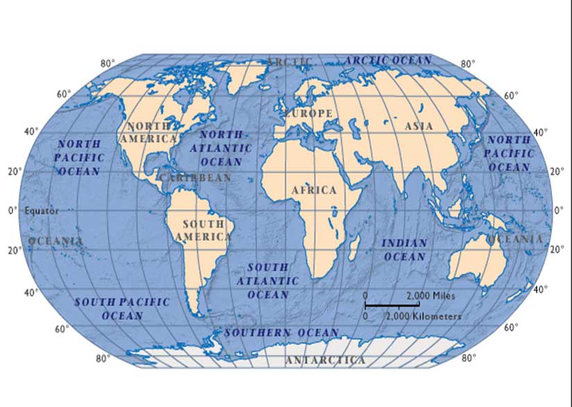 Map of the Ocean