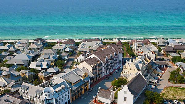 Picture of the town of Rosemary Beach