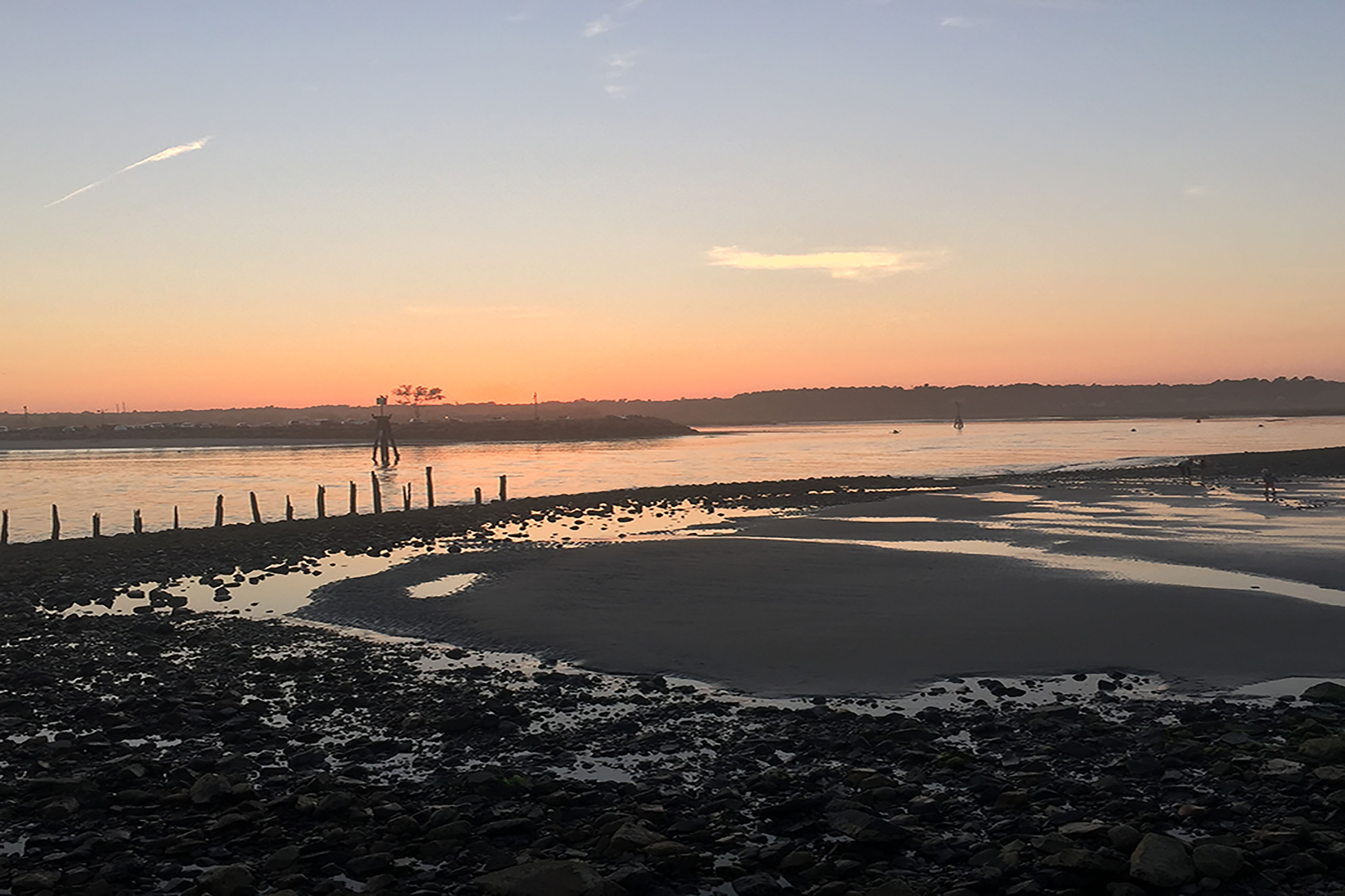 Sunset over a beach